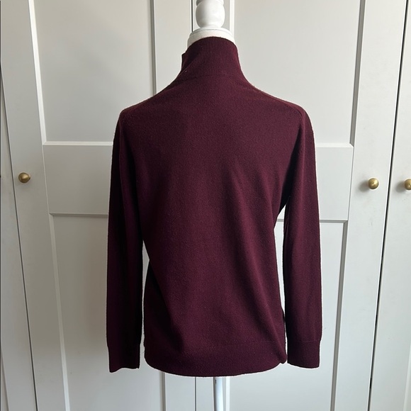 Vince Burgundy Wool/Cashmere Oversized Turtleneck Sweater | XXS - Picture 3 of 5